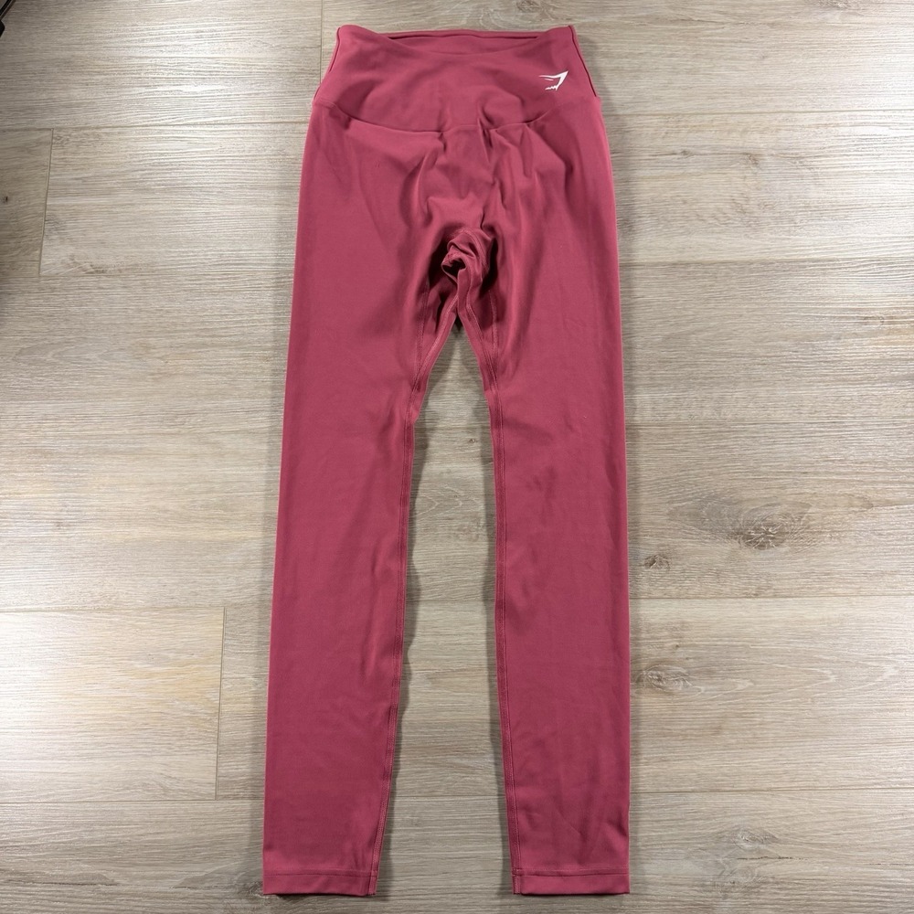 Gymshark Vital Seamless Leggings Red Pink Workout Athleisure Size Small